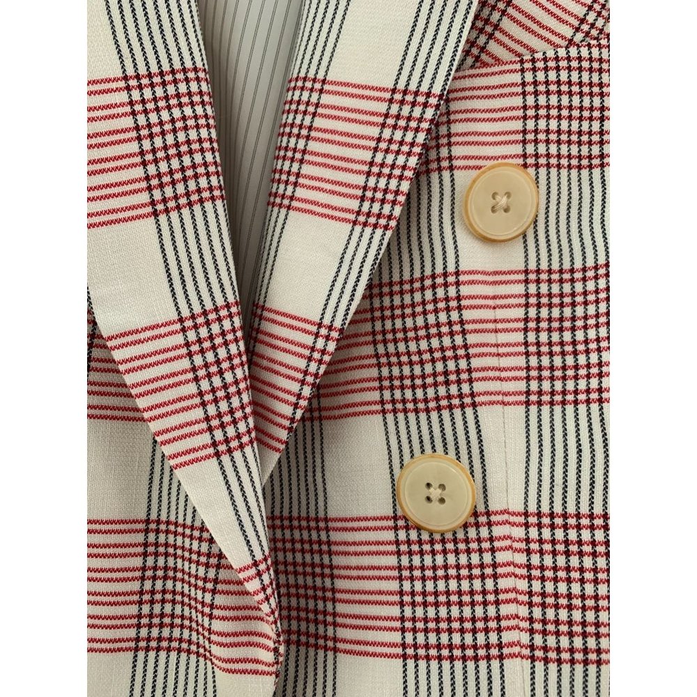 Veronica Beard Rosa Plaid Ruffle Blazer Vest - Picture 8 of 13